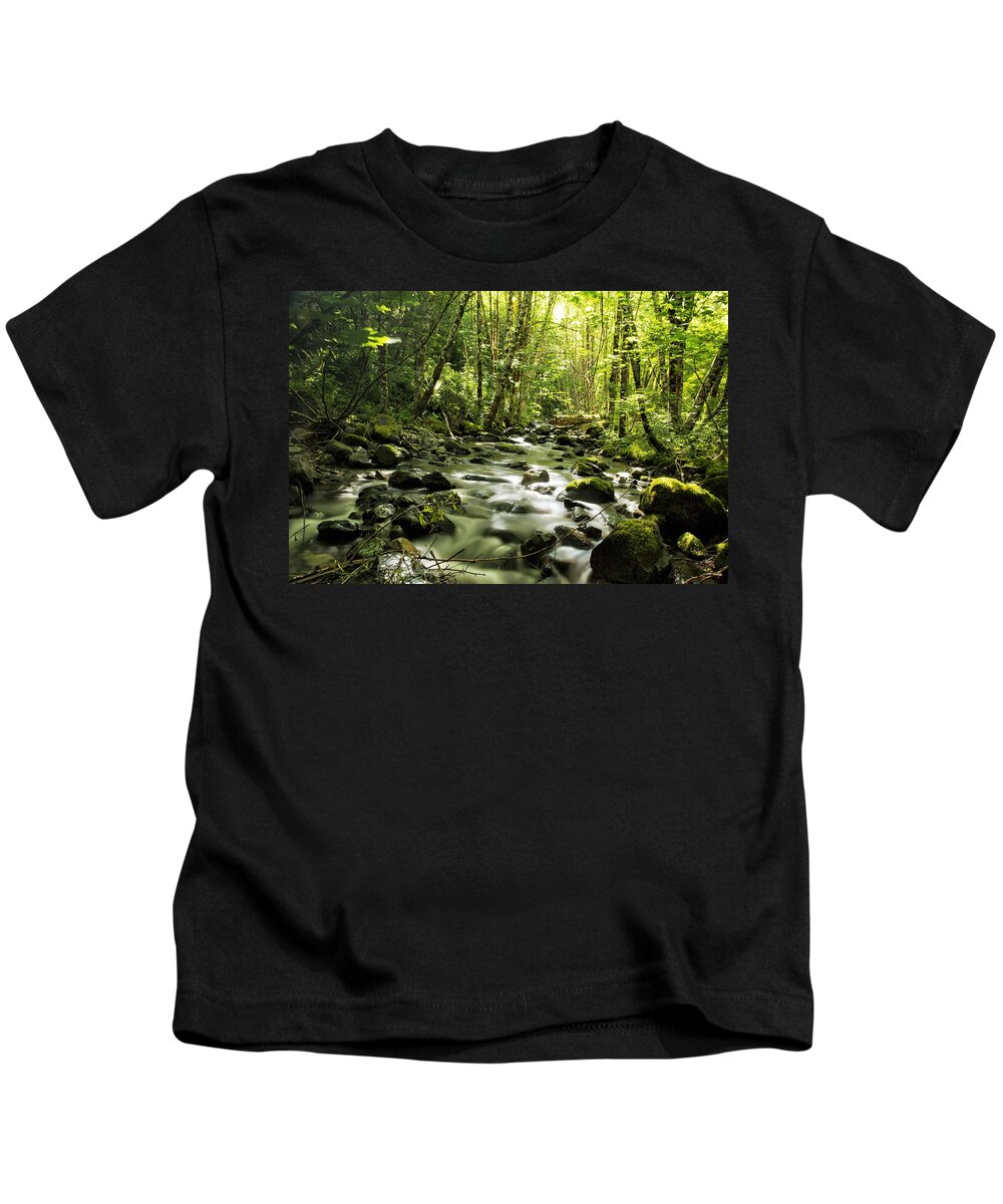 Stream Kids T-Shirt featuring the photograph Sanctuary Stream by Belinda Greb