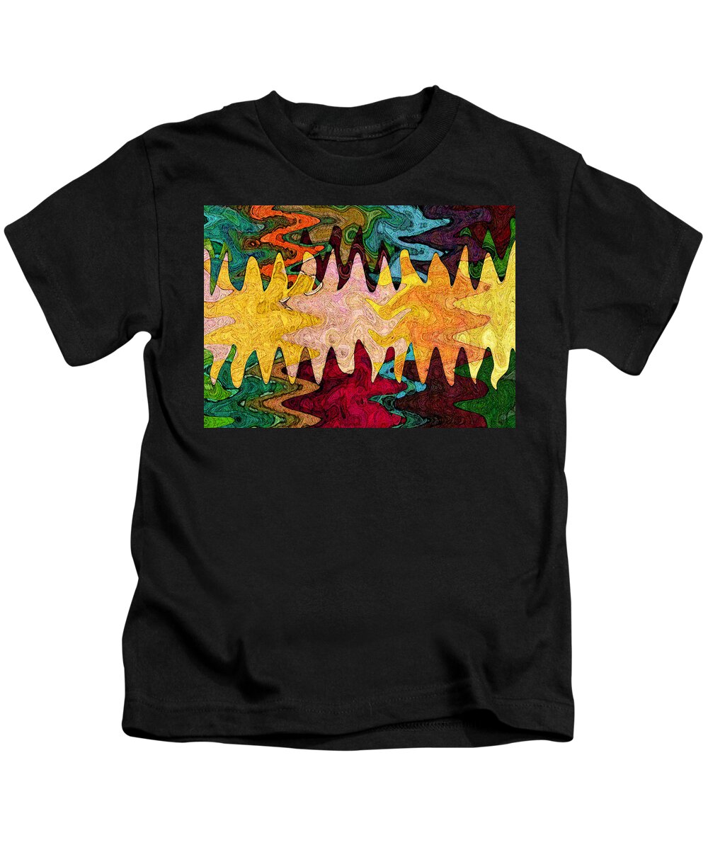 Sea Star Kids T-Shirt featuring the digital art Sea star parade by Gary Olsen-Hasek
