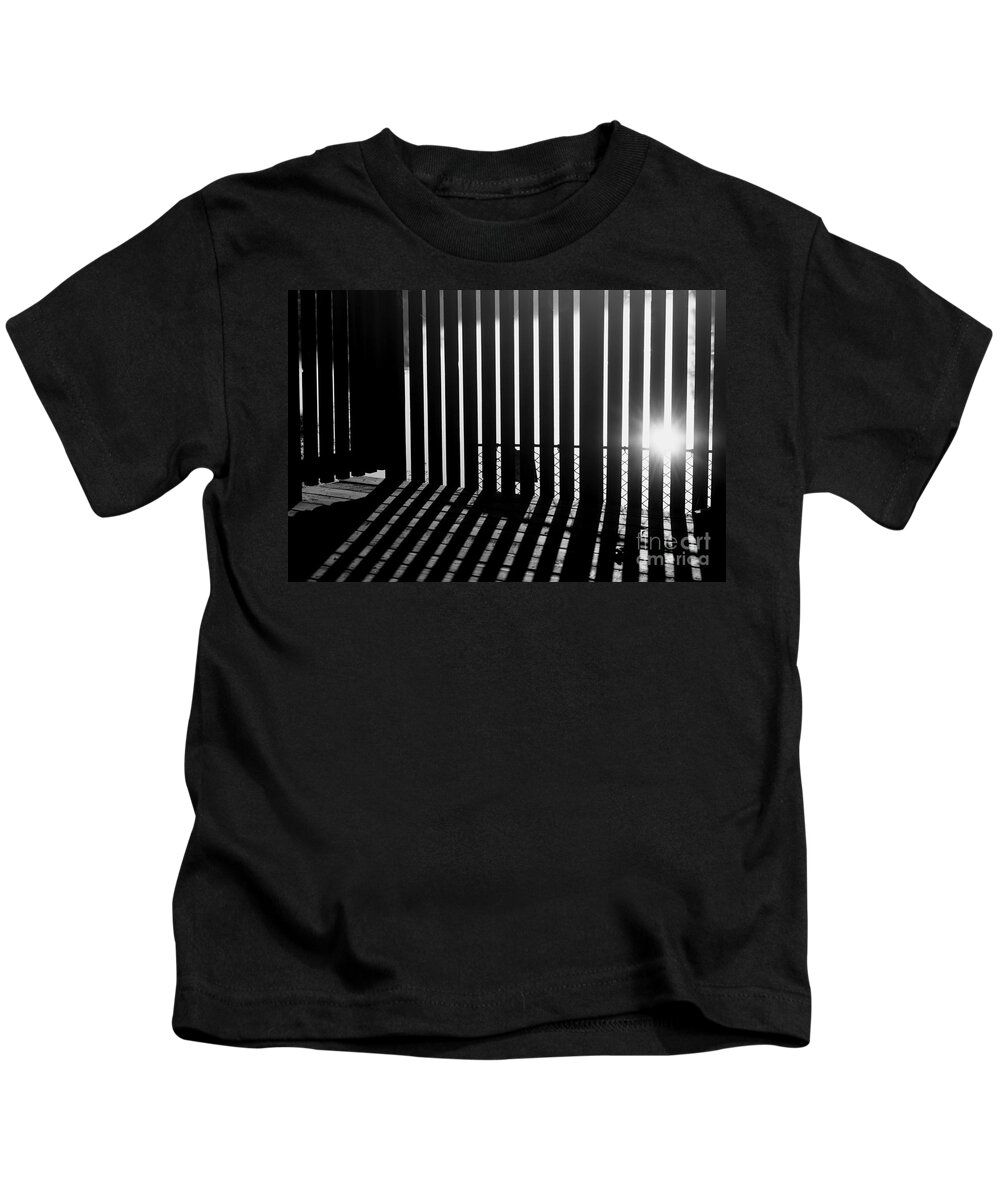 Bw Kids T-Shirt featuring the photograph Seeking the Lines by Aimelle Ml