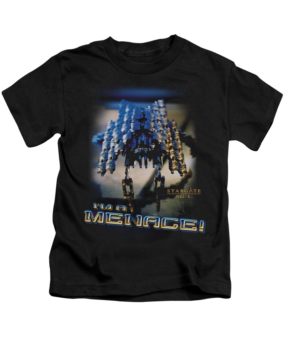  Kids T-Shirt featuring the digital art Sg1 - Menace by Brand A