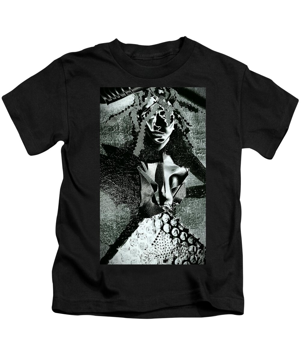 Shadow Kids T-Shirt featuring the mixed media Shadow by Jacqueline McReynolds