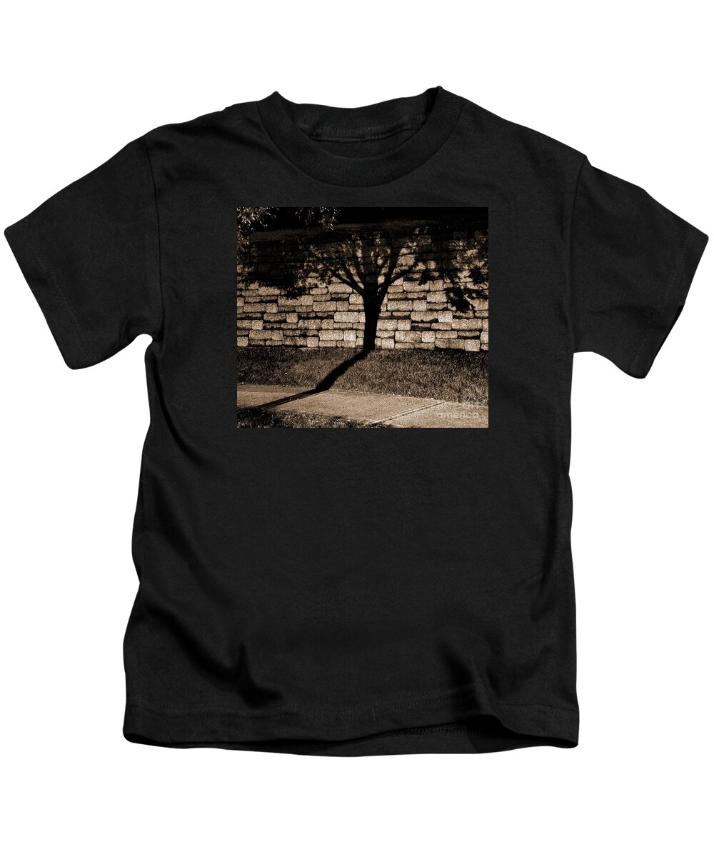 Tree Kids T-Shirt featuring the photograph Shadow Tree by Karen Adams