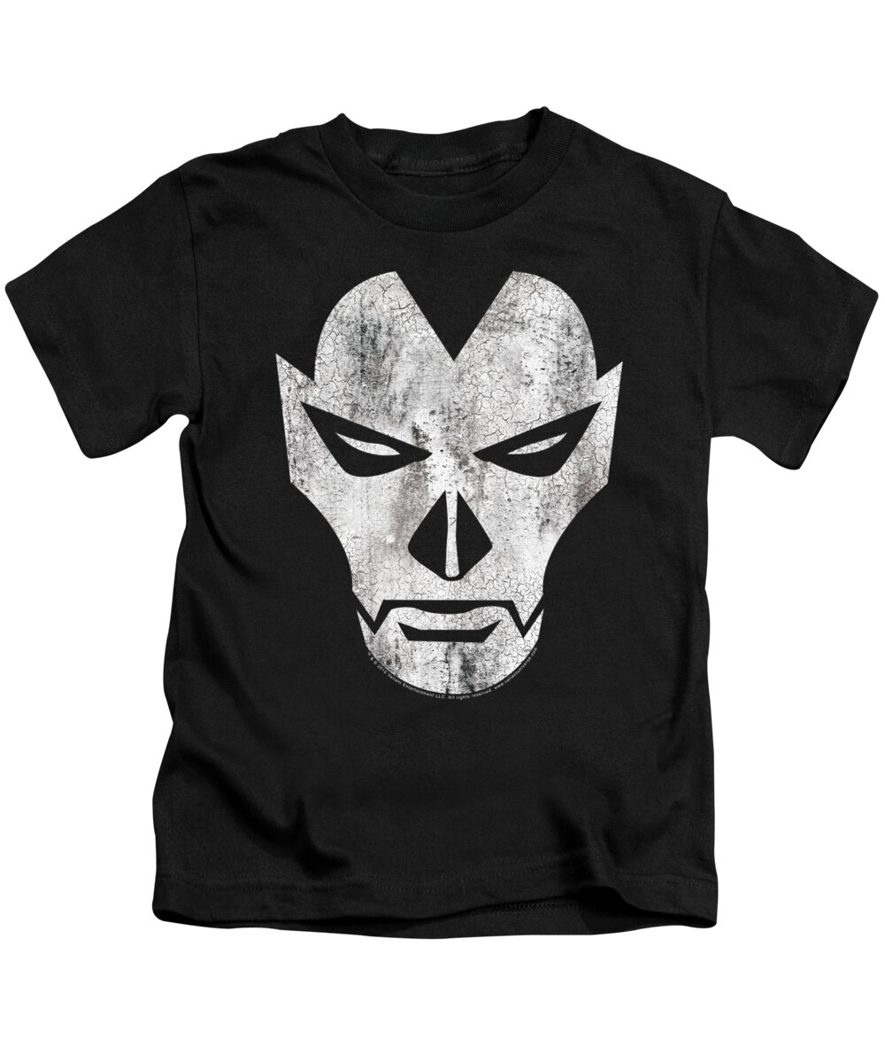  Kids T-Shirt featuring the digital art Shadowman - Face by Brand A