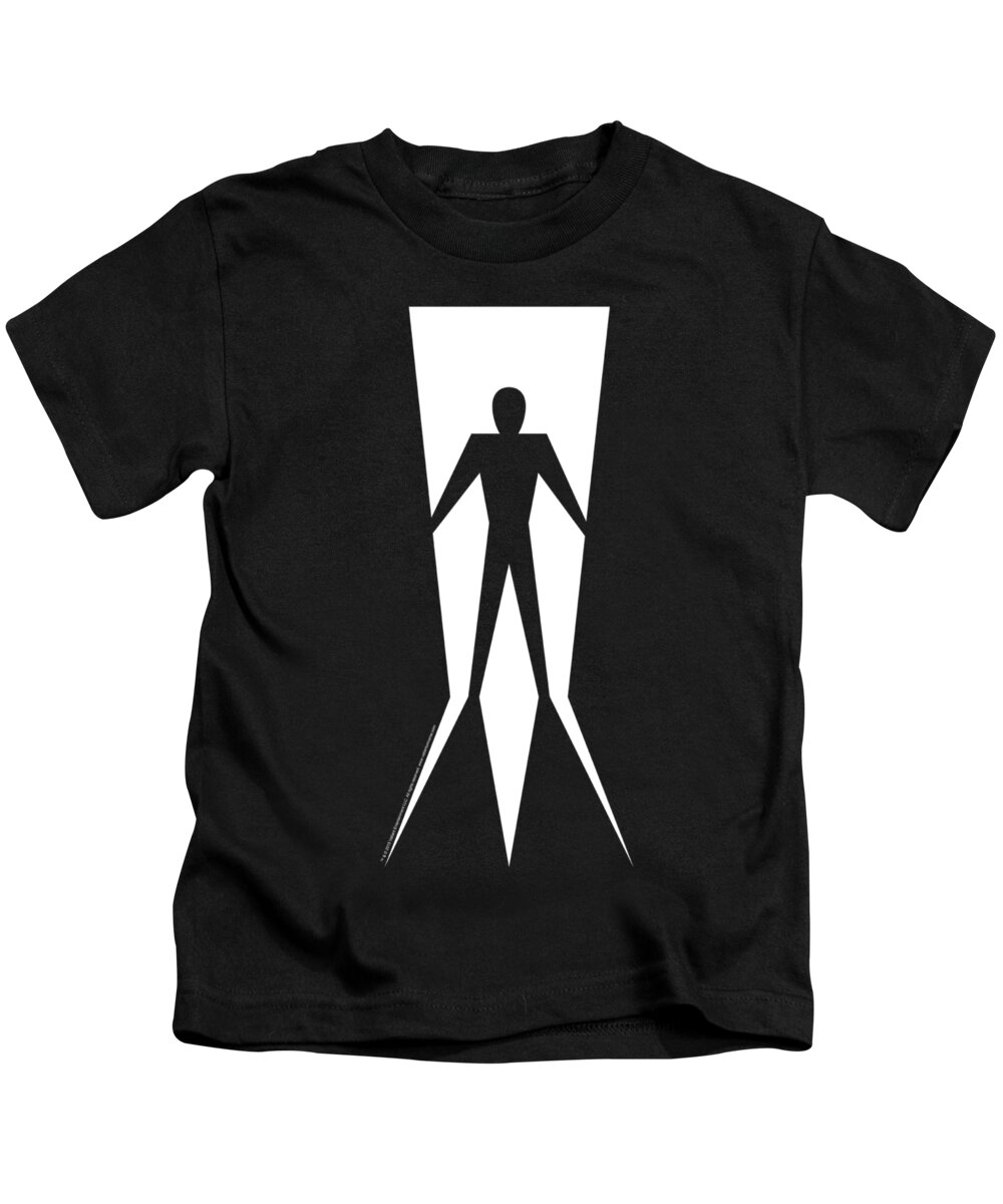  Kids T-Shirt featuring the digital art Shadowman - Vintage Shadowman by Brand A