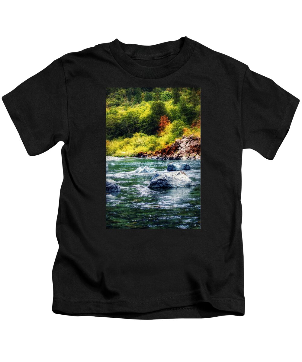 Smith River Kids T-Shirt featuring the photograph Smith River in Autumn by Melanie Lankford Photography