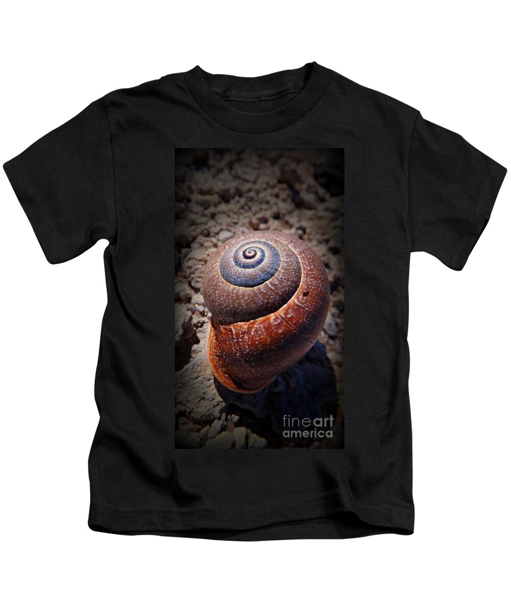 Snail Kids T-Shirt featuring the photograph Snail Beauty by Clare Bevan