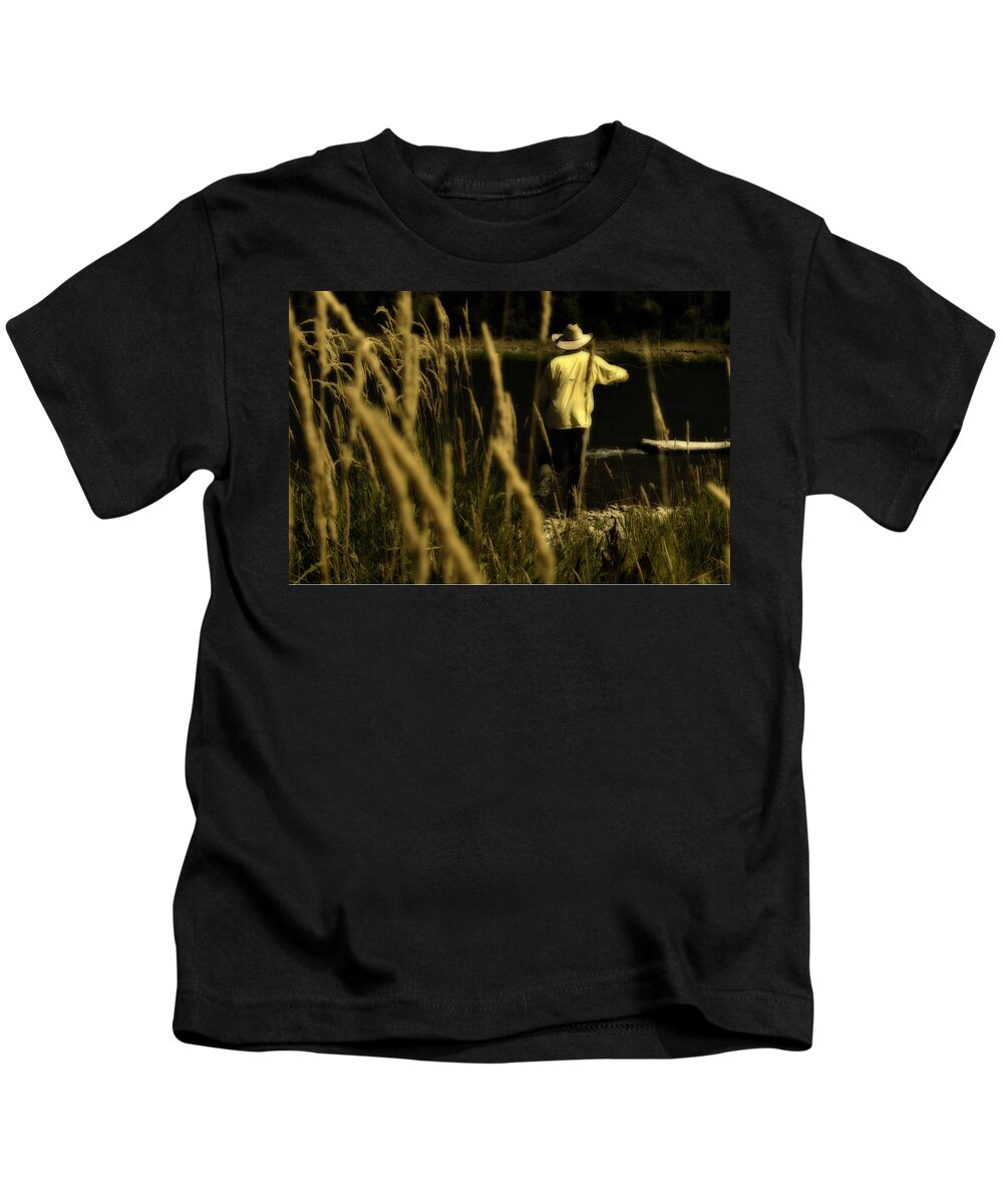 Fly Fishing Kids T-Shirt featuring the photograph Soft Cast by Ron White