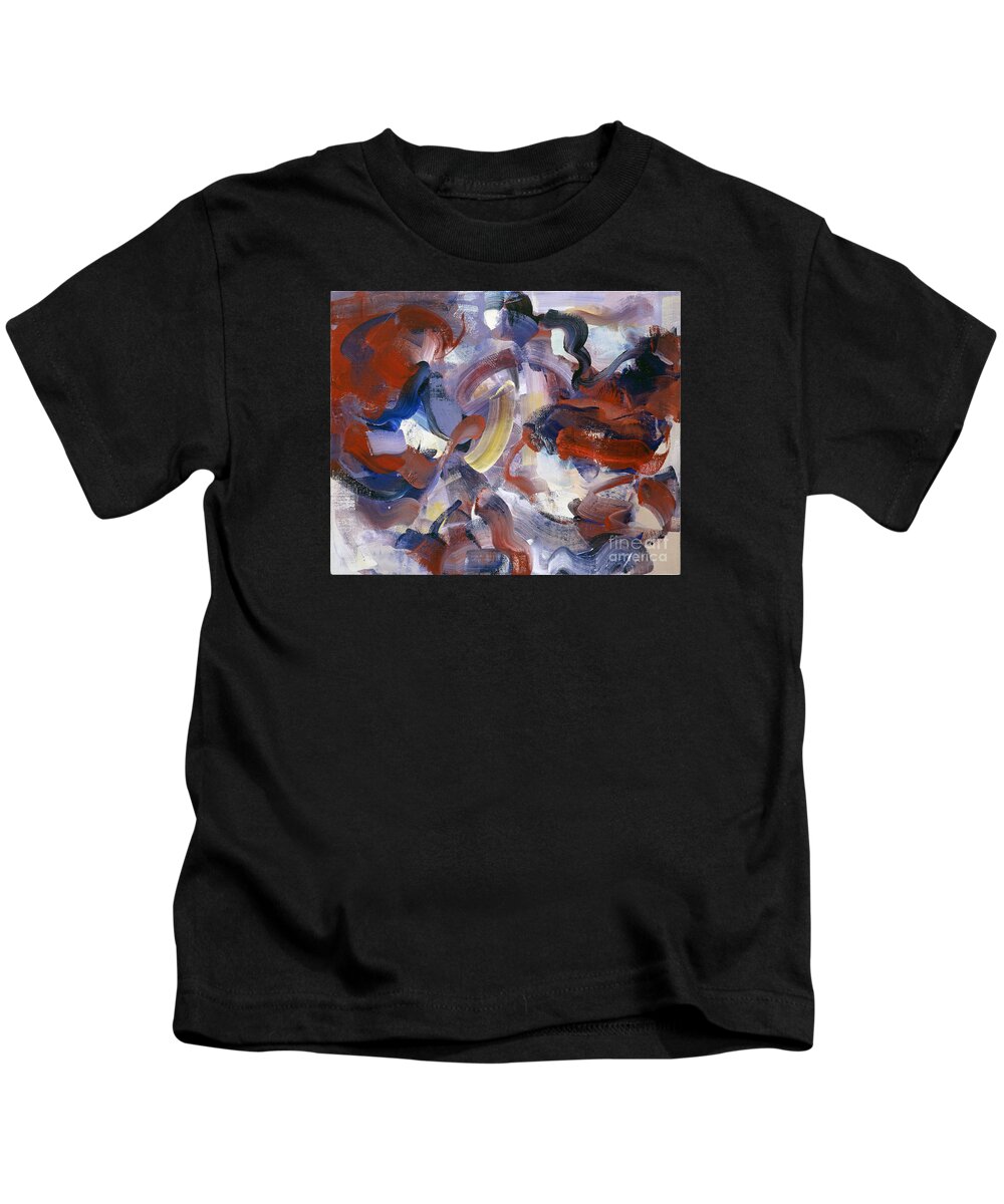 Oils Kids T-Shirt featuring the painting Sonnet Sans Mots by Ritchard Rodriguez