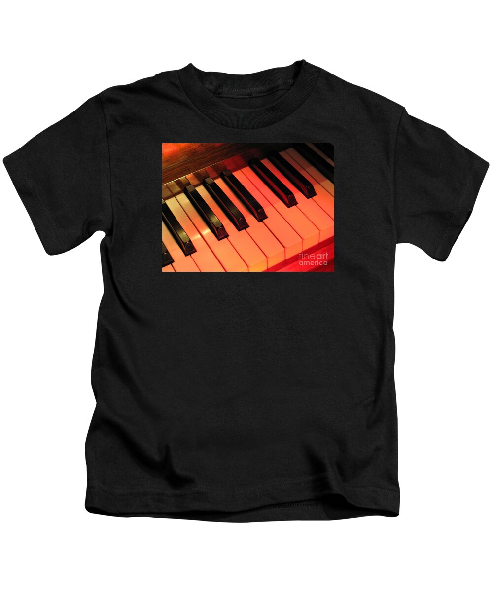 Piano Kids T-Shirt featuring the photograph Spotlight on Piano by Ann Horn