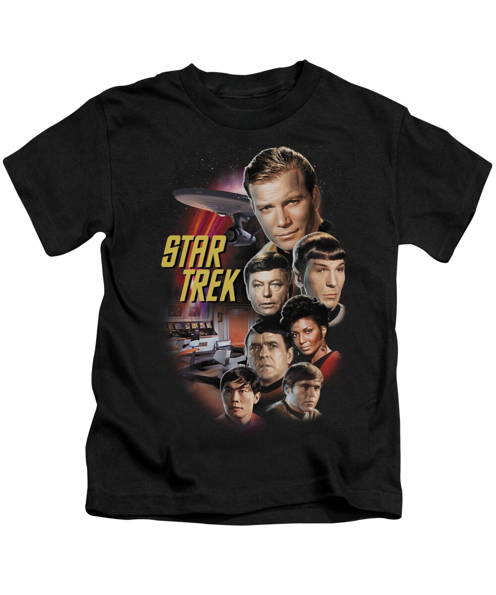 Star Trek Kids T-Shirt featuring the digital art St Original - The Classic Crew by Brand A