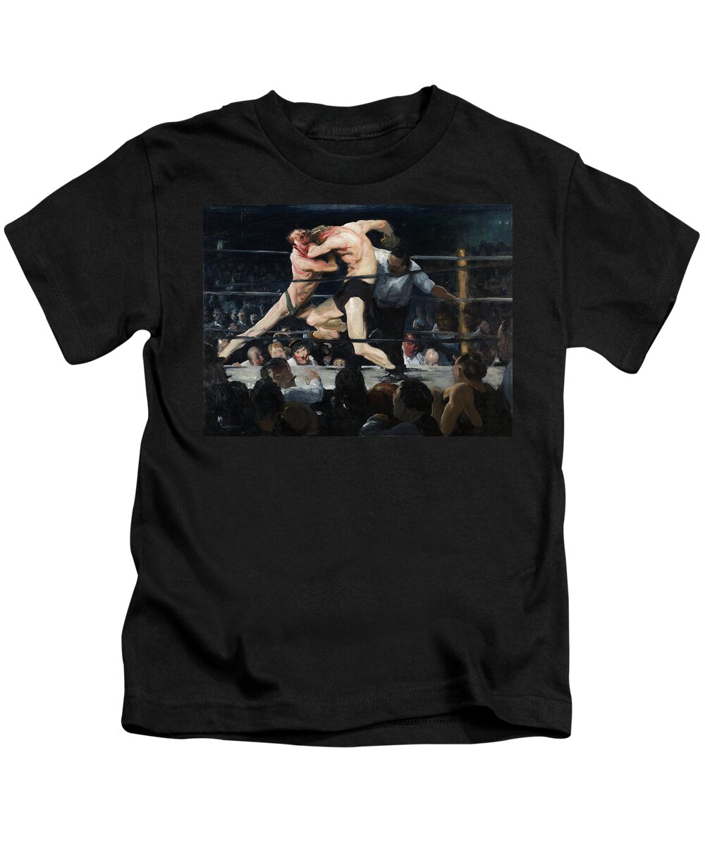 George Wesley Bellows Kids T-Shirt featuring the painting Stag Night at Sharkeys by George Wesley Bellows