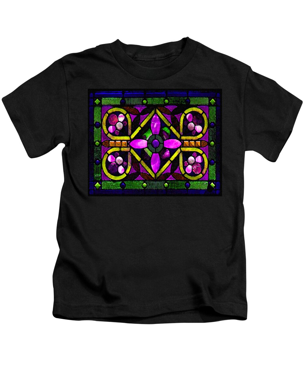 Stained Glass Kids T-Shirt featuring the photograph Stained Glass 3 by Timothy Bulone