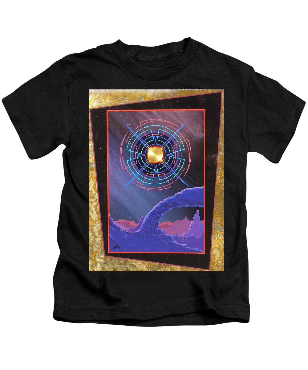 Southwest Kids T-Shirt featuring the painting Star Song by Alan Johnson