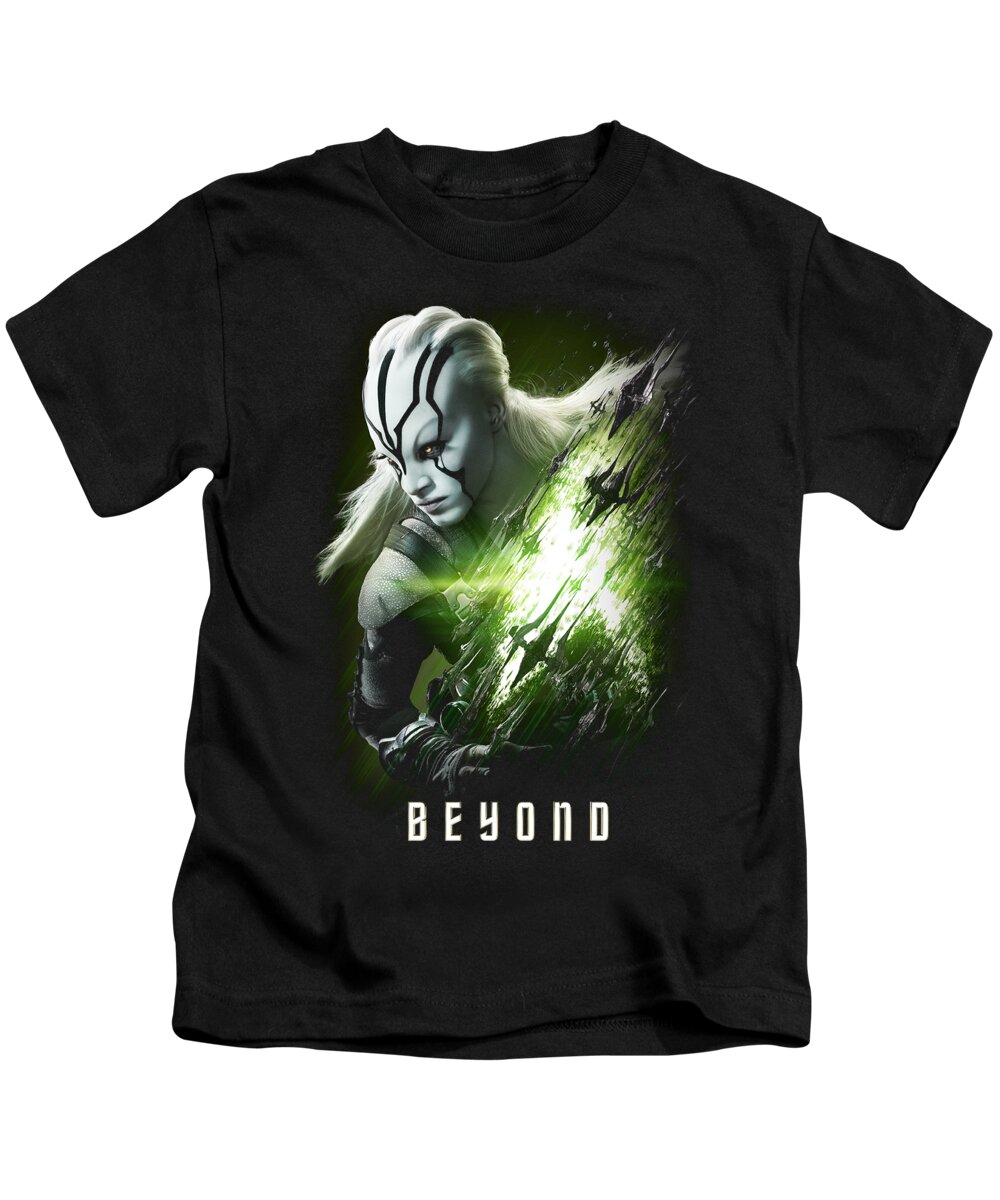  Kids T-Shirt featuring the digital art Star Trek Beyond - Jaylah Poster by Brand A