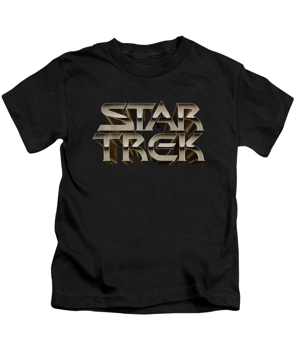 Star Trek Kids T-Shirt featuring the digital art Star Trek - Feel The Steel by Brand A