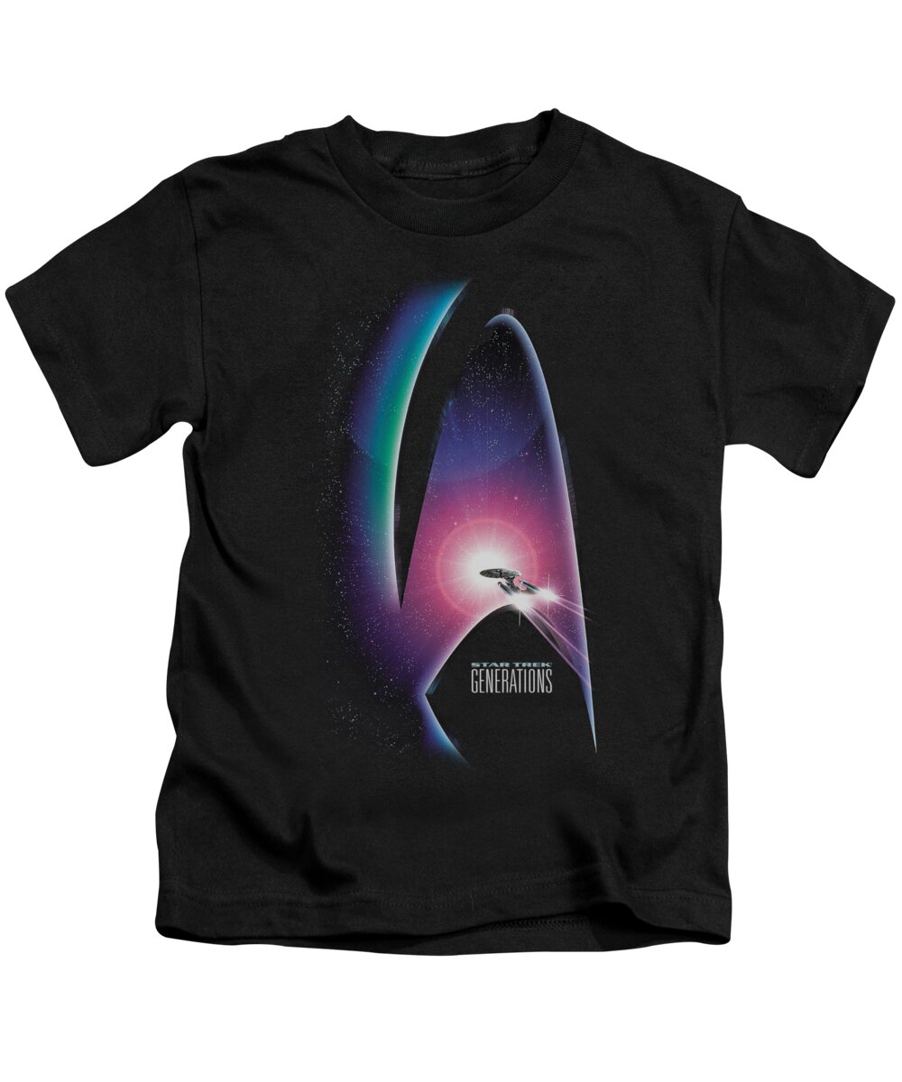 Star Trek Kids T-Shirt featuring the digital art Star Trek - Generations(movie) by Brand A