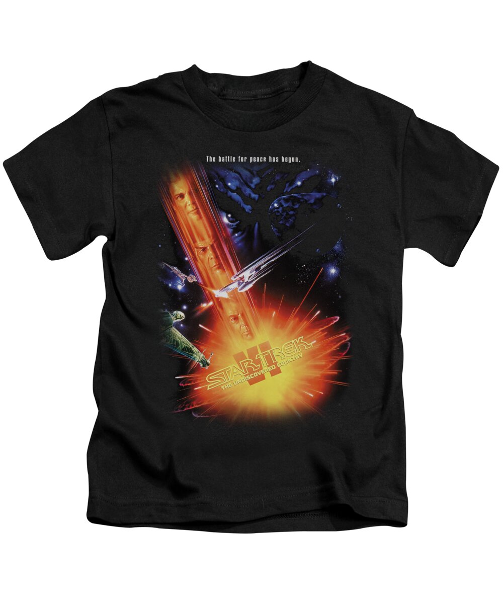 Star Trek Kids T-Shirt featuring the digital art Star Trek - Undiscovered Cntry(movie) by Brand A