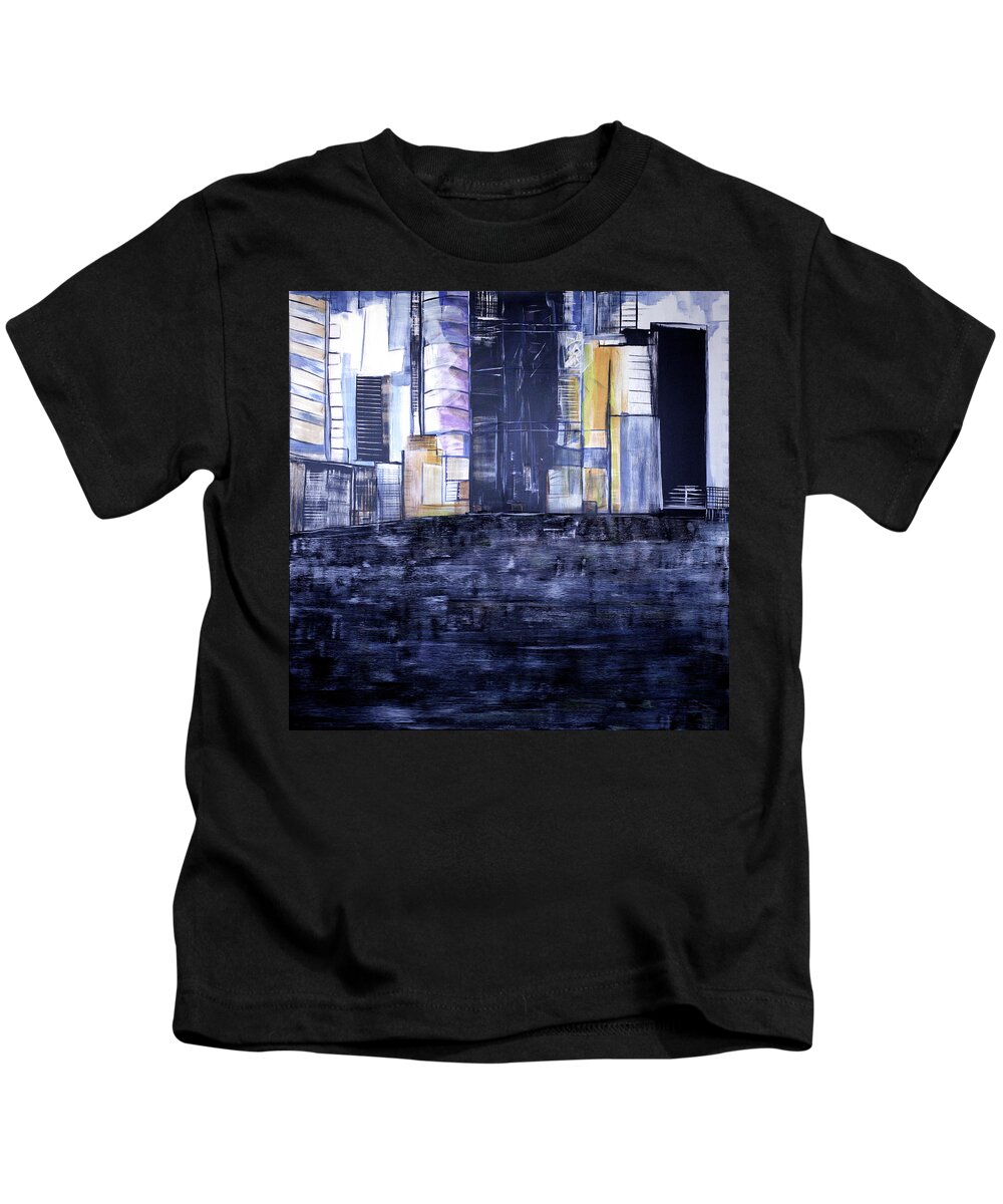 Art Kids T-Shirt featuring the painting Storm Surge by Jack Diamond