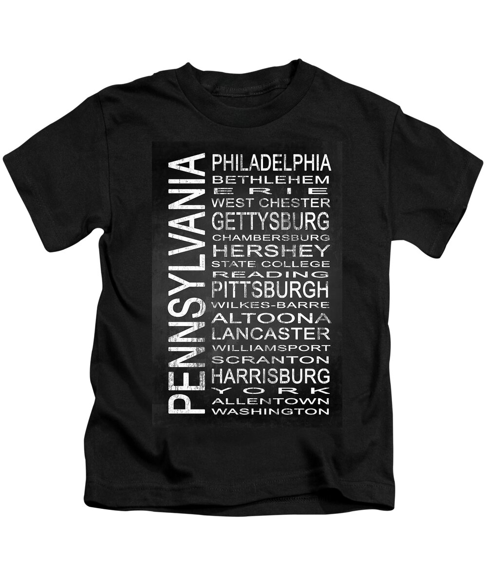 Subway Sign Kids T-Shirt featuring the digital art SUBWAY Pennsylvania State 1 by Melissa Smith