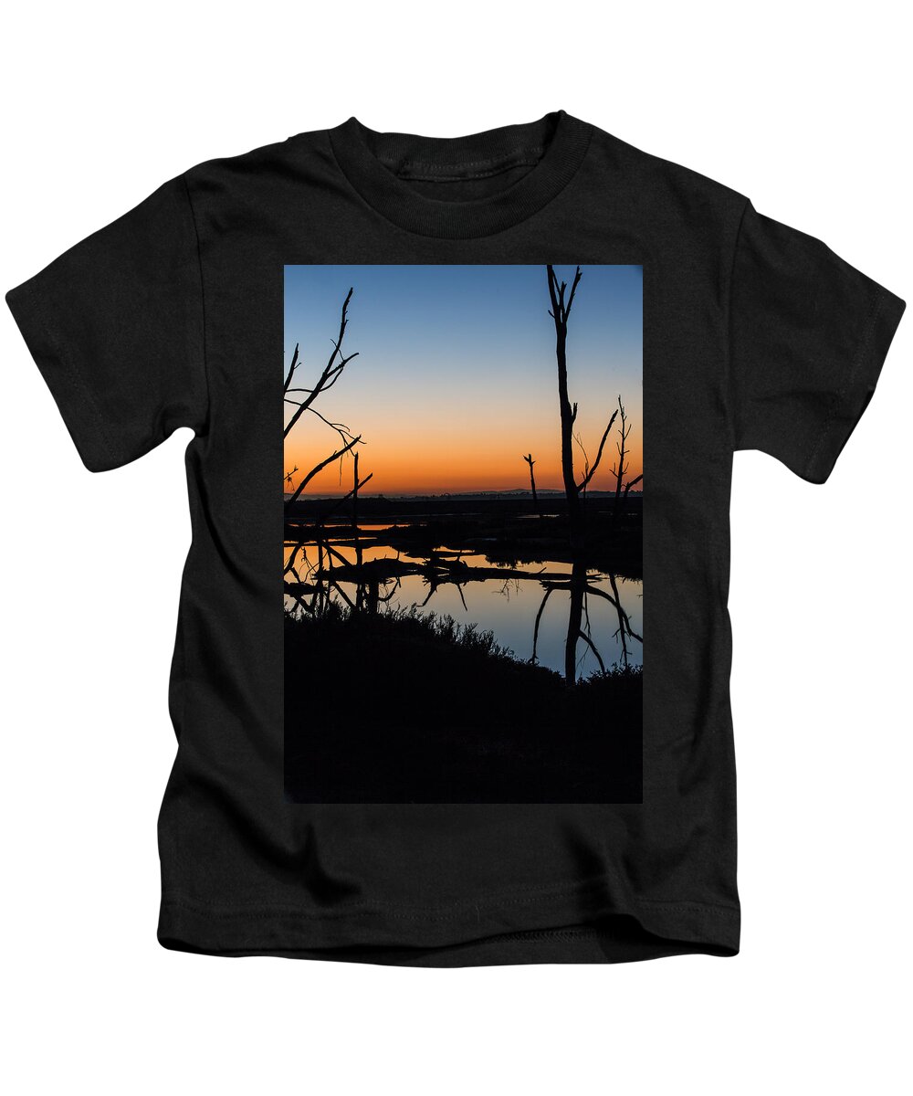 Bolsa Chica Kids T-Shirt featuring the photograph Sunrise Across the Sacred Land by Denise Dube