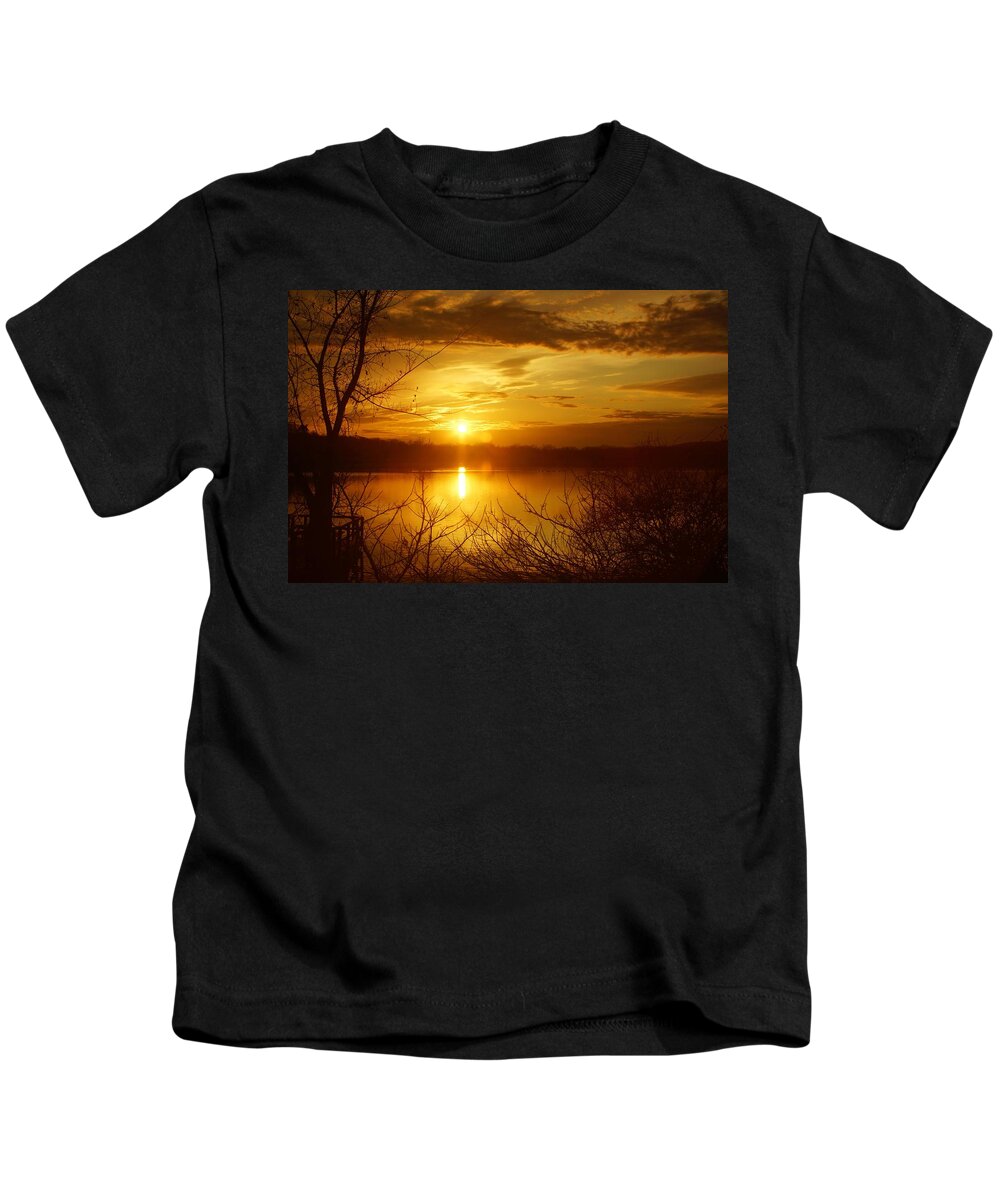 Matt Matekovic Kids T-Shirt featuring the photograph Sunset Lake Galena by Photographic Arts And Design Studio