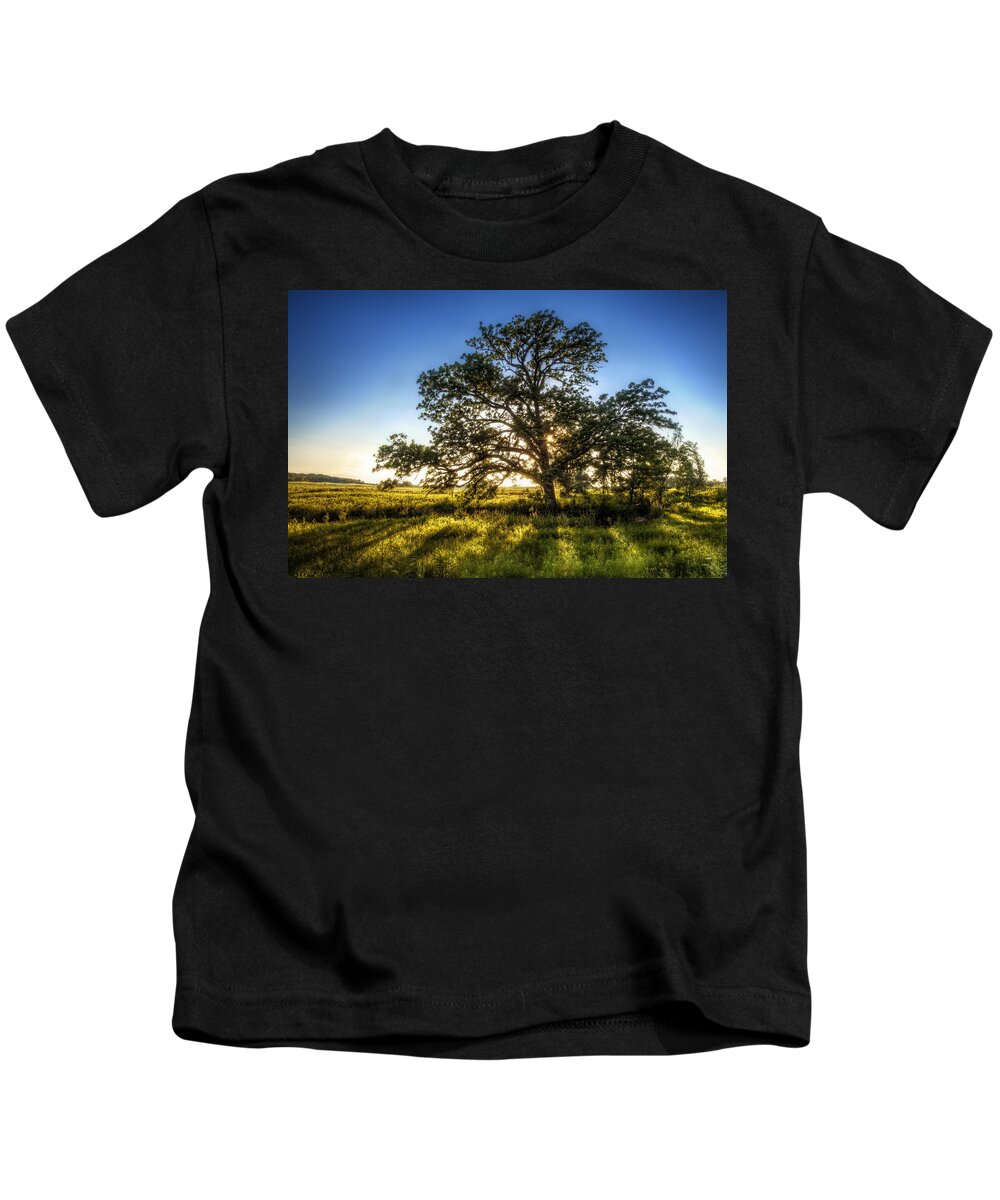 Sunset Kids T-Shirt featuring the photograph Sunset Oak by Scott Norris