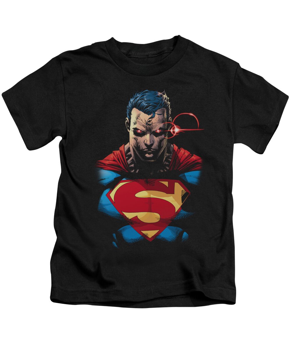  Kids T-Shirt featuring the digital art Superman - Displeased by Brand A