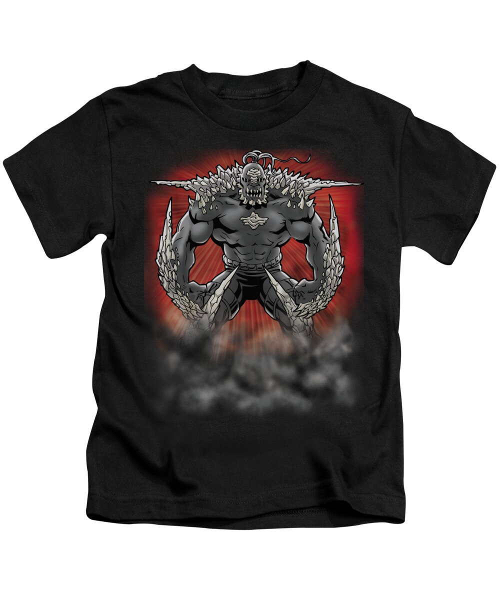 Superman Kids T-Shirt featuring the digital art Superman - Doomsday Dust by Brand A