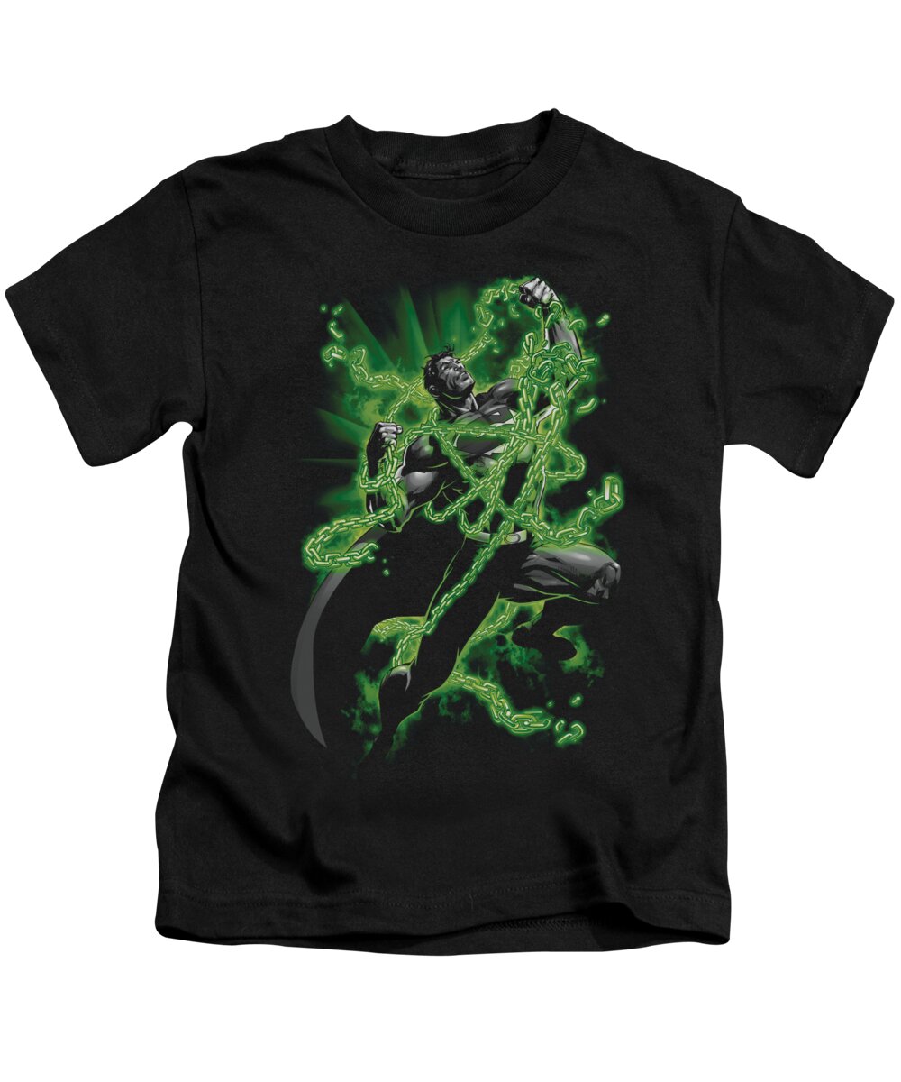  Kids T-Shirt featuring the digital art Superman - Kryptonite Chains by Brand A