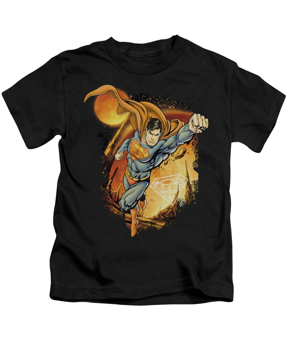 Superman Kids T-Shirt featuring the digital art Superman - Last Sons by Brand A
