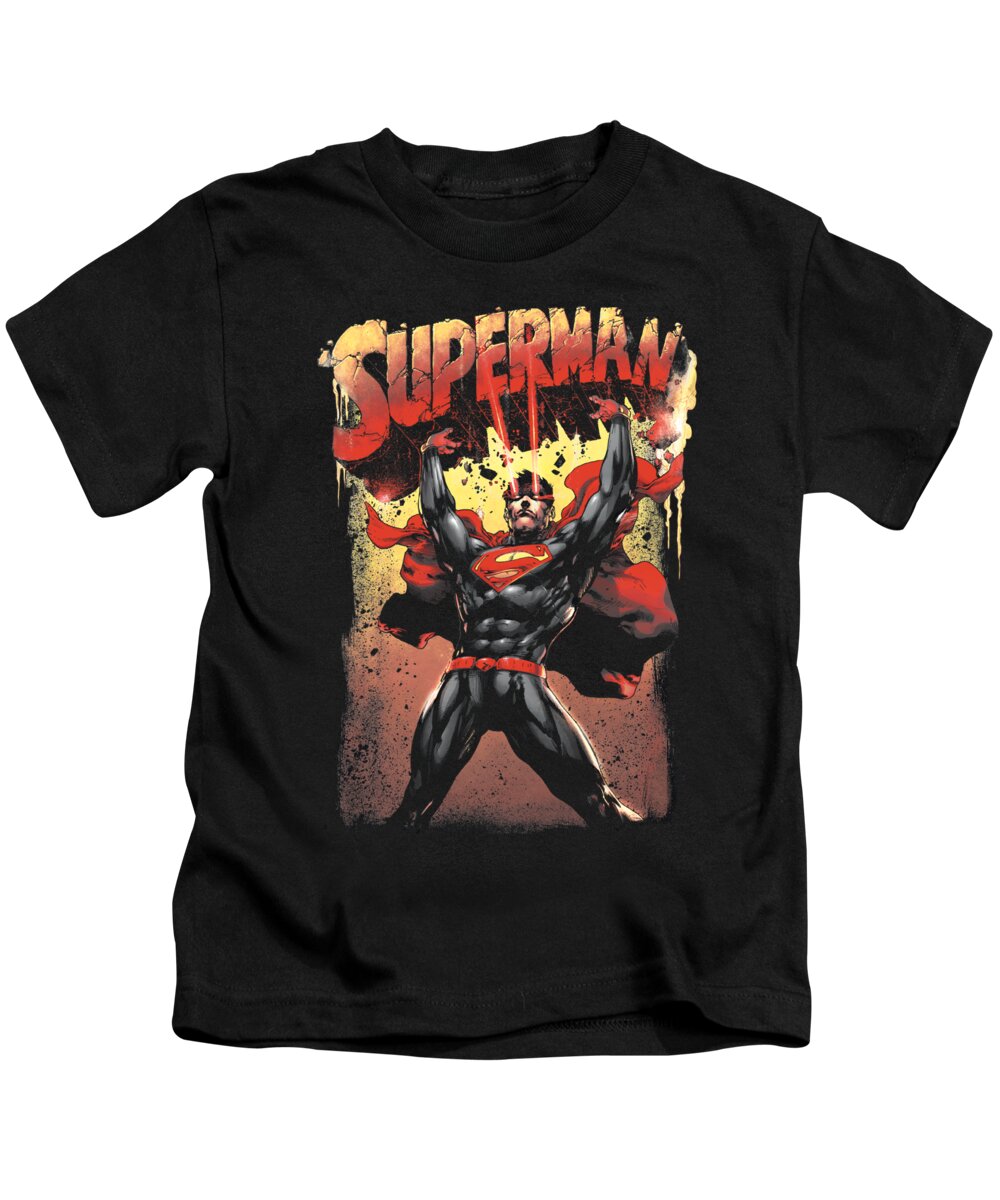  Kids T-Shirt featuring the digital art Superman - Lift Up by Brand A