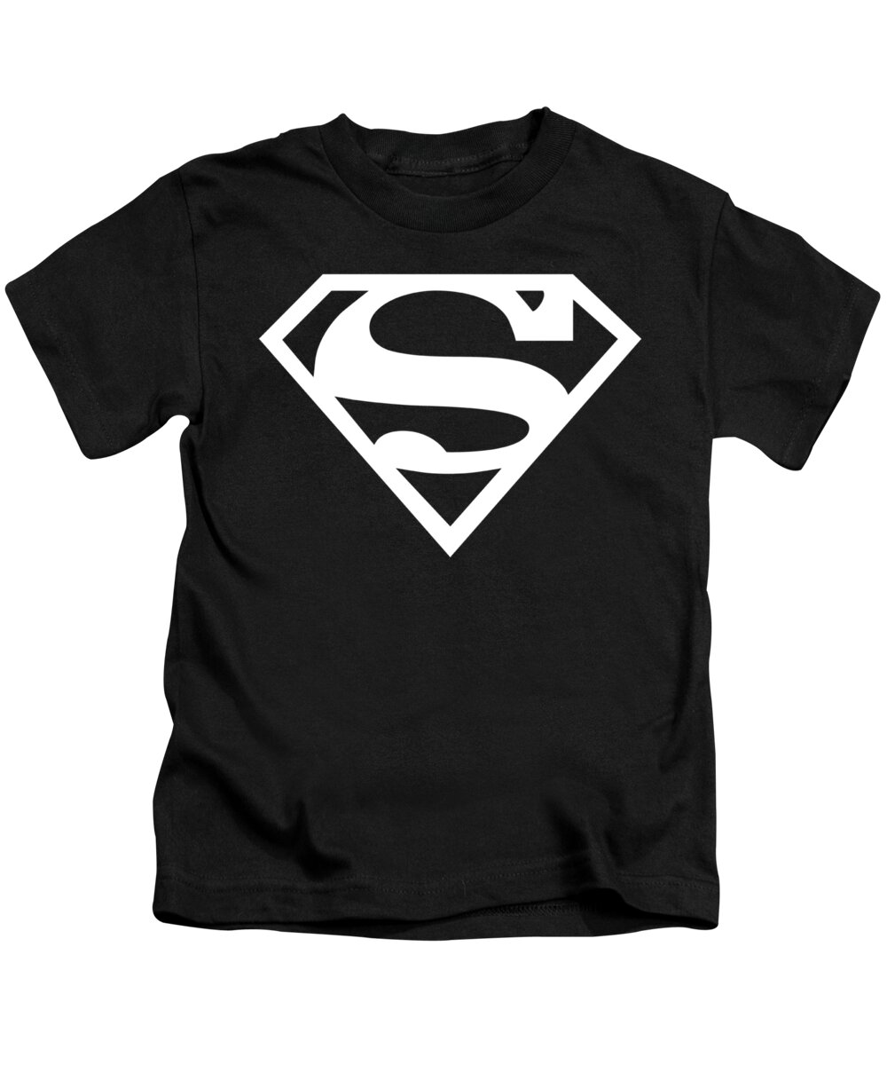  Kids T-Shirt featuring the digital art Superman - Logo by Brand A
