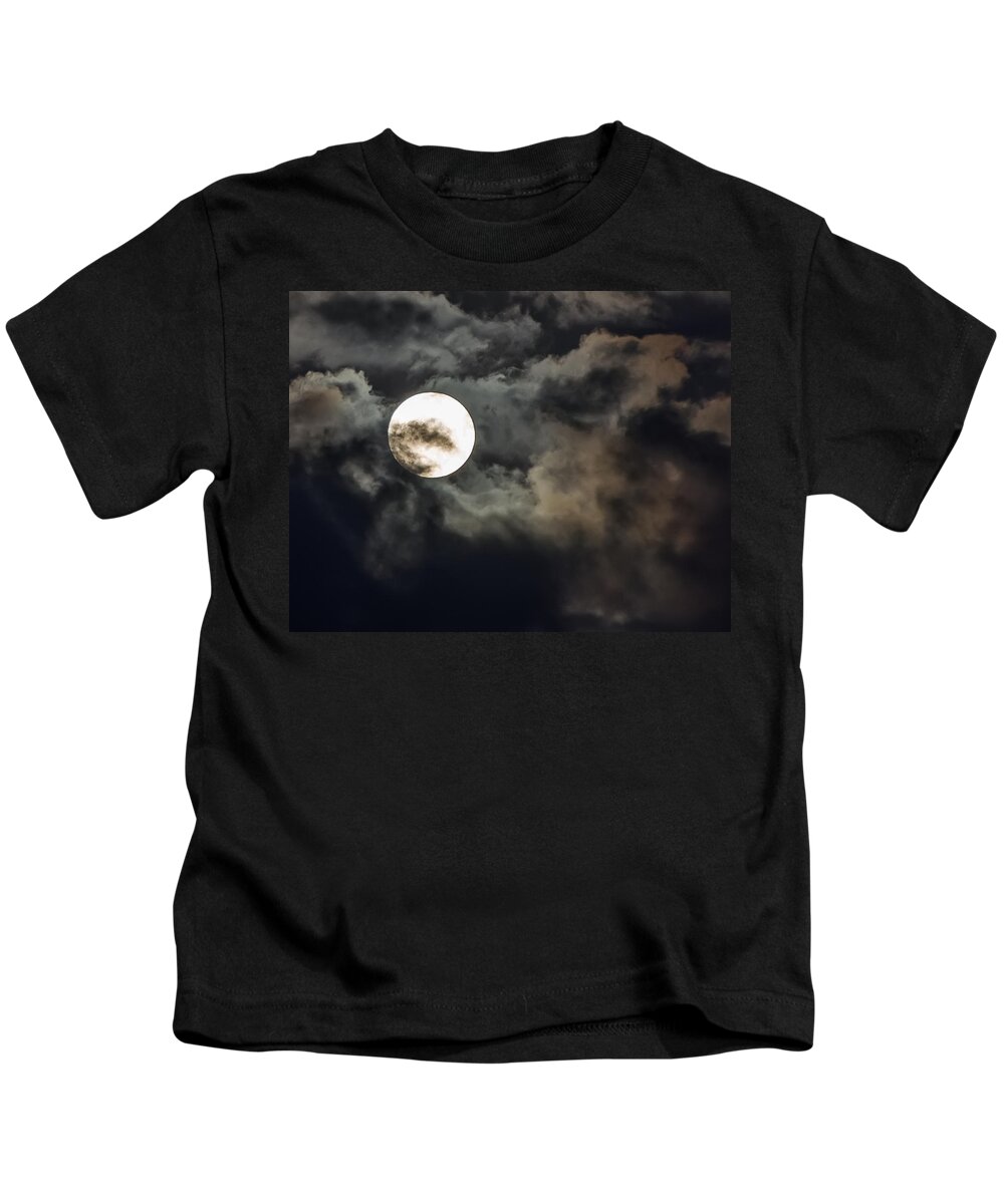 Hale Kai Kids T-Shirt featuring the photograph Supermoon by Georgette Grossman
