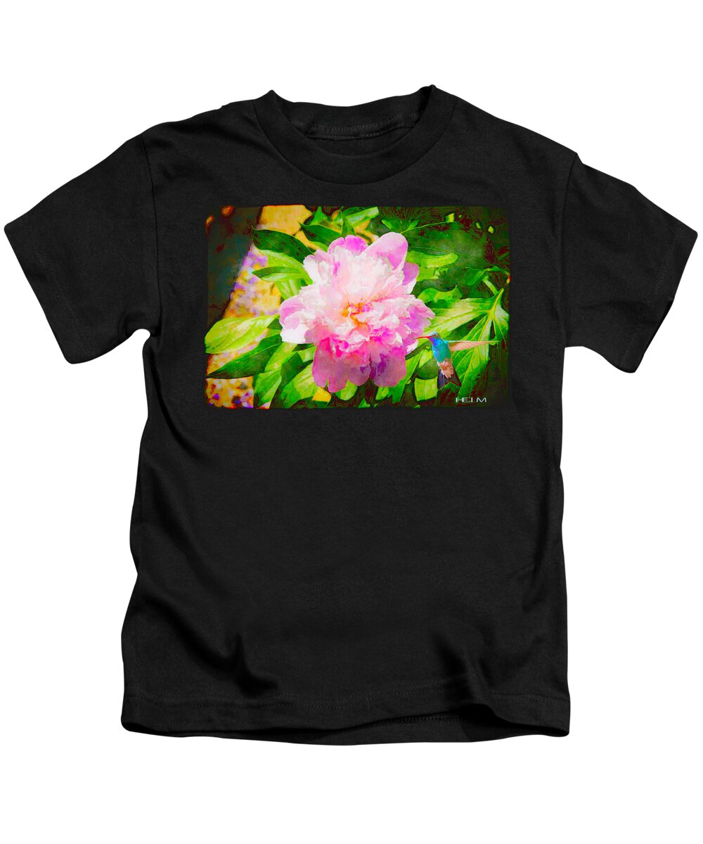  Hibiscus Paintings Kids T-Shirt featuring the photograph Sweet summer days by Mayhem Mediums