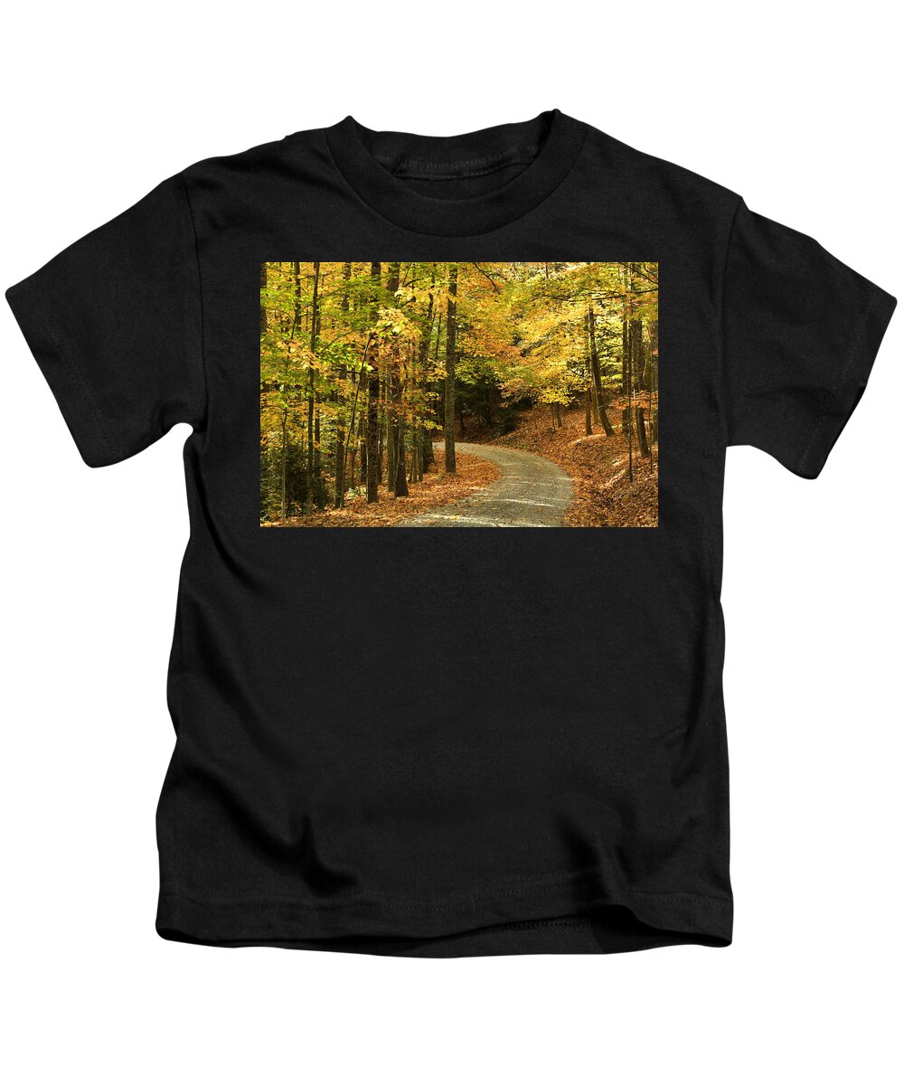 Autumn Kids T-Shirt featuring the photograph Take Me Home Country Road by Jurgen Lorenzen