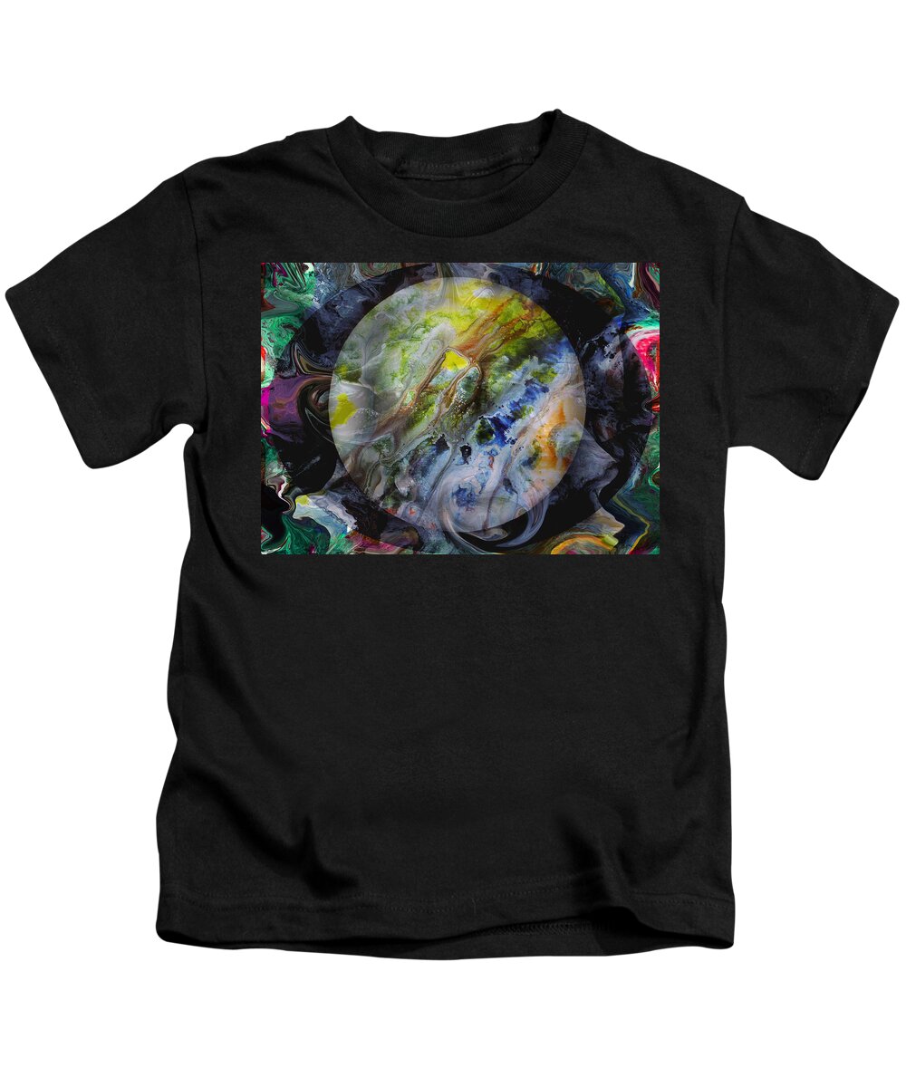 Surrealism Kids T-Shirt featuring the digital art The Eye Of Silence by Otto Rapp