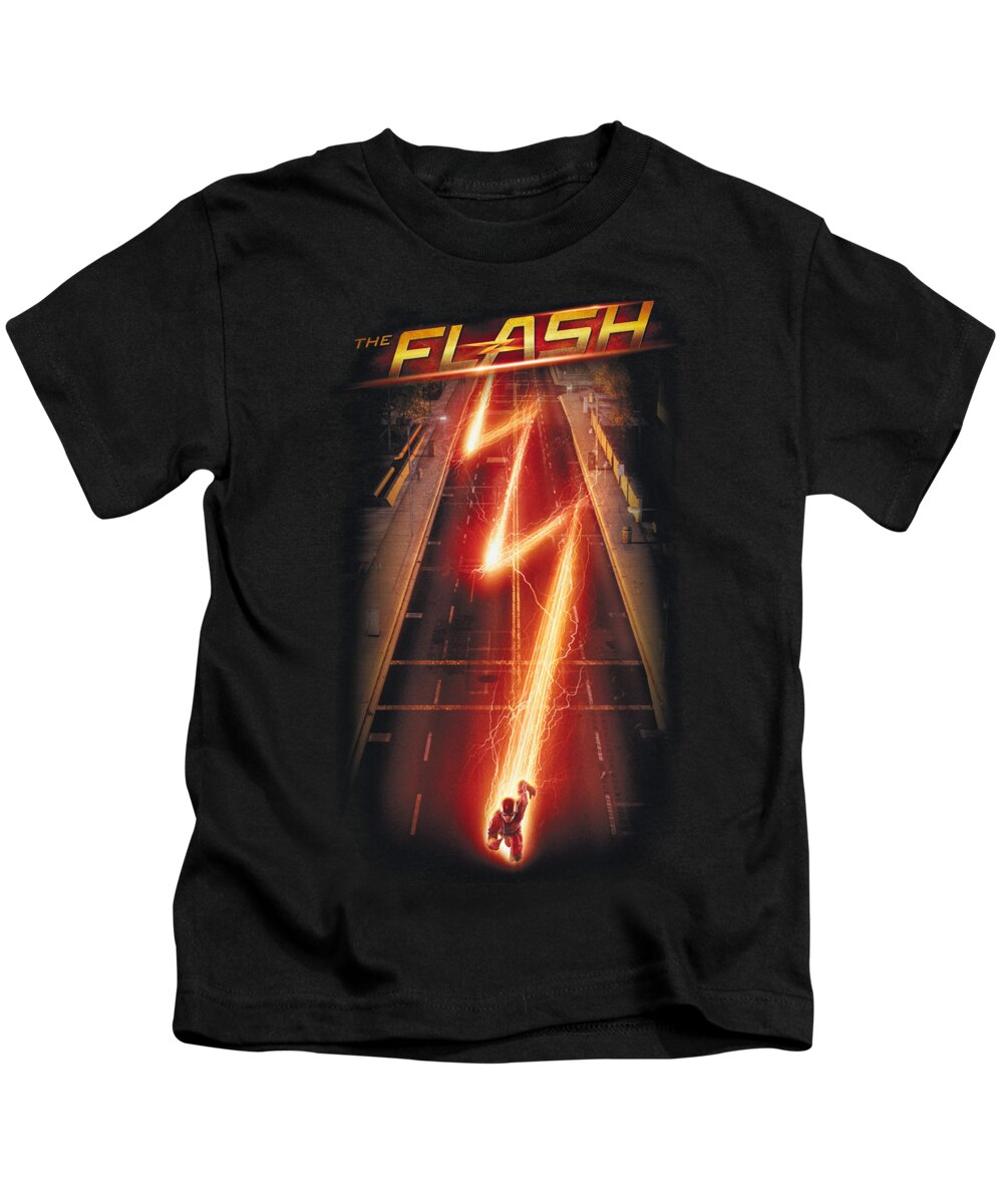  Kids T-Shirt featuring the digital art The Flash - Flash Ave by Brand A