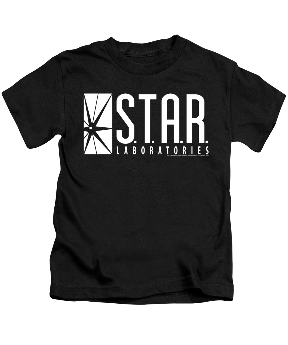  Kids T-Shirt featuring the digital art The Flash - S.t.a.r. by Brand A
