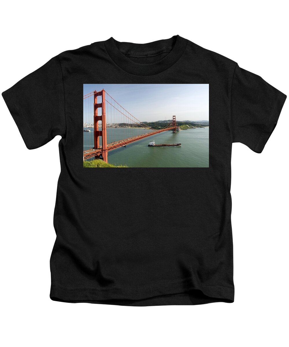Golden Gate Kids T-Shirt featuring the photograph The Golden Gate by Robert Dann