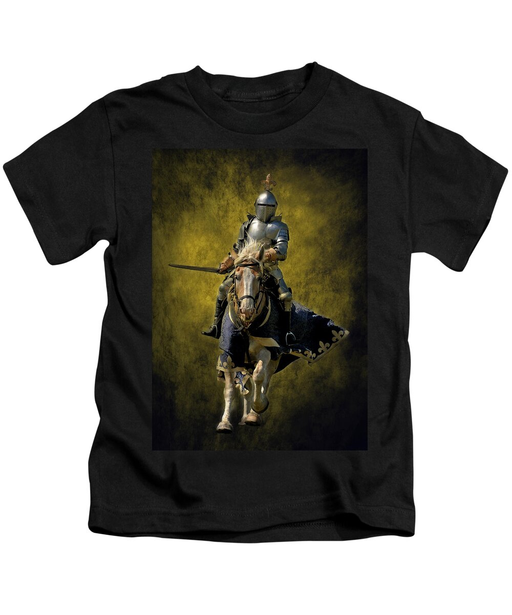 Knight Kids T-Shirt featuring the photograph The Hero by Liz Mackney
