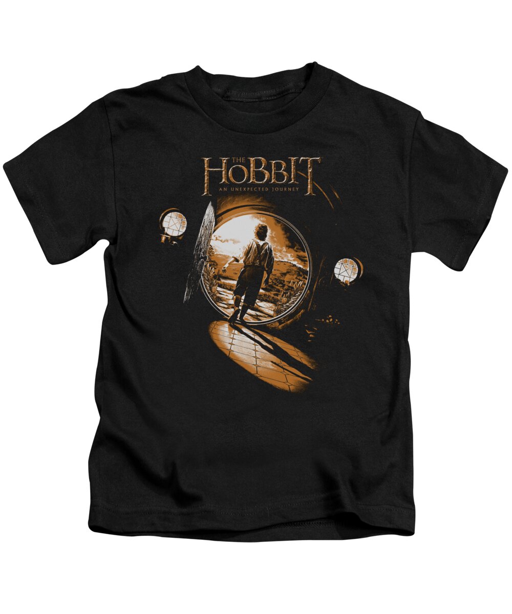  Kids T-Shirt featuring the digital art The Hobbi - Hobbit In Hole by Brand A