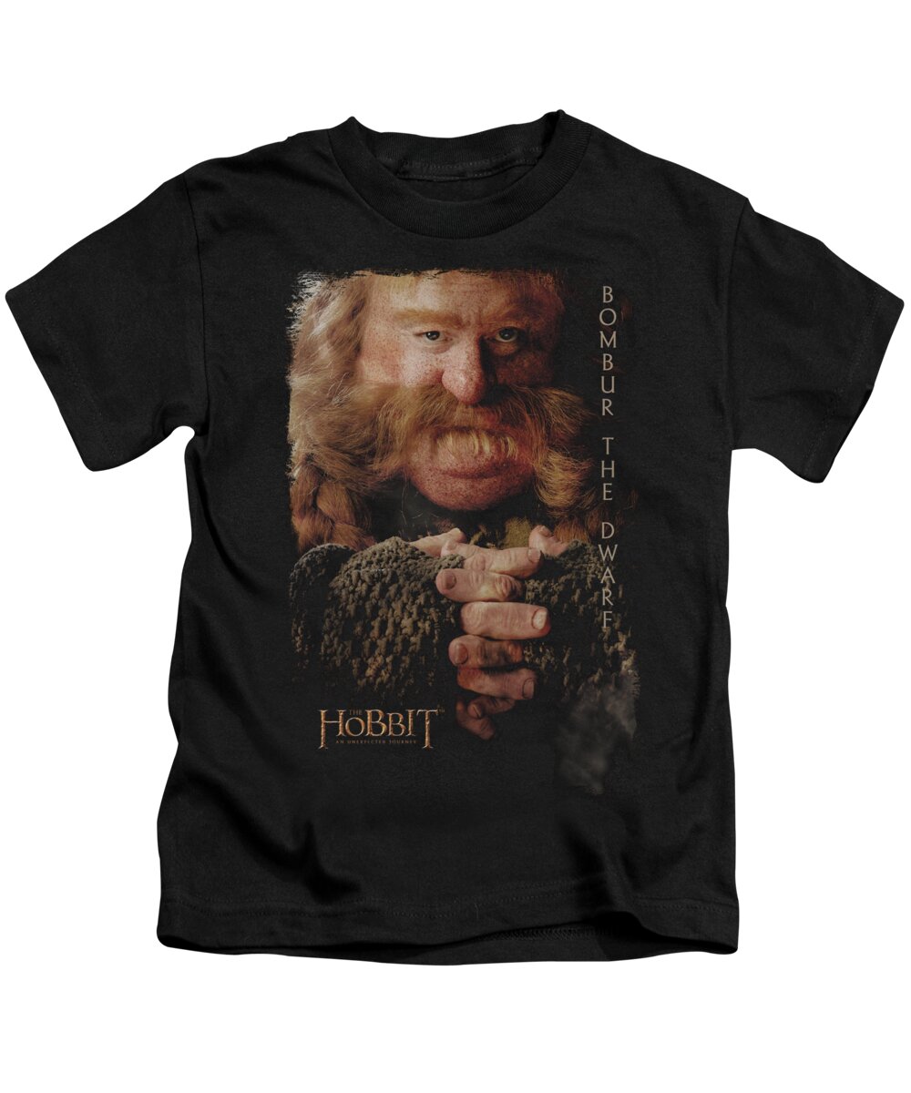 The Hobbit Kids T-Shirt featuring the digital art The Hobbit - Bombur by Brand A