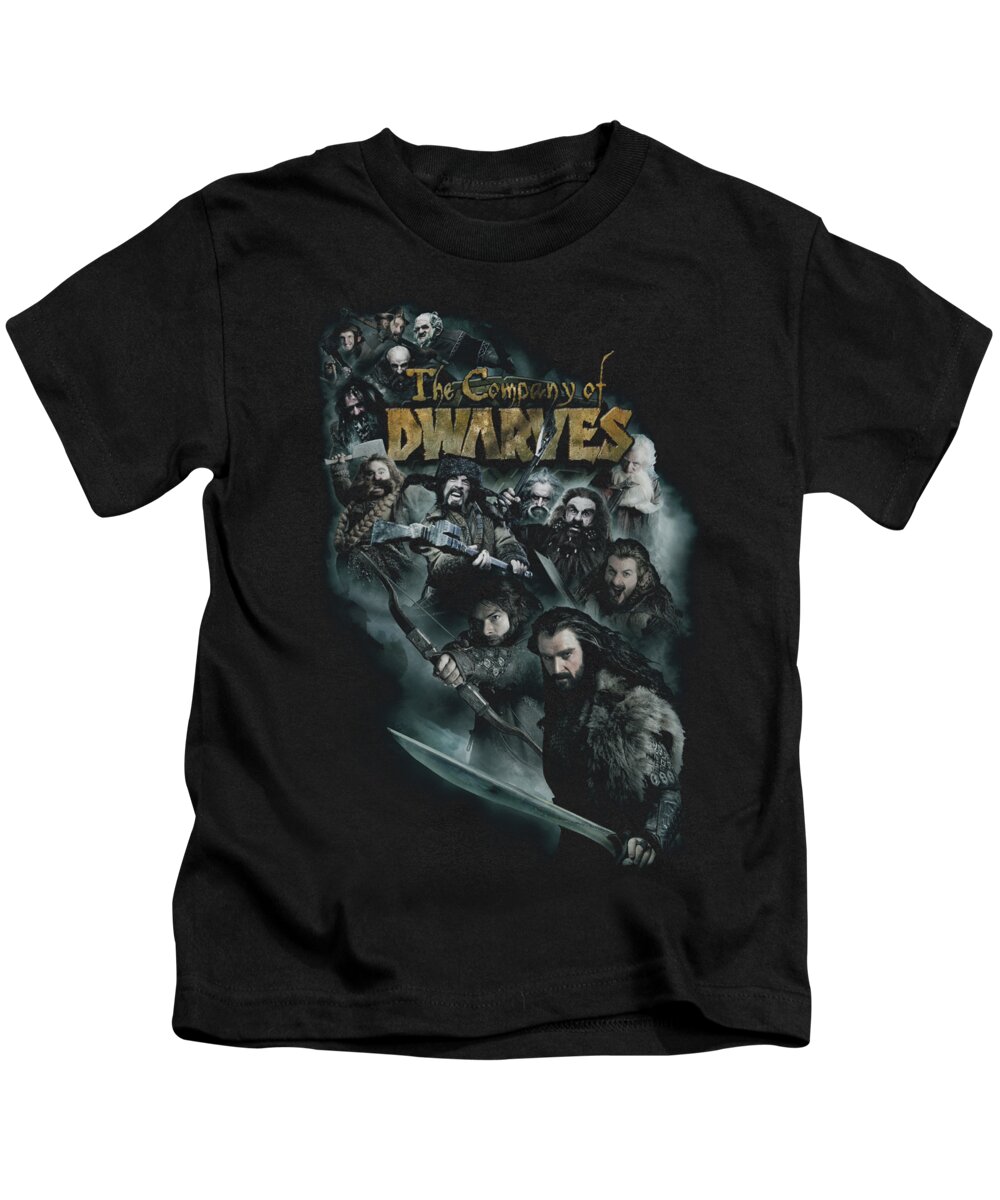  Kids T-Shirt featuring the digital art The Hobbit - Company Of Dwarves by Brand A