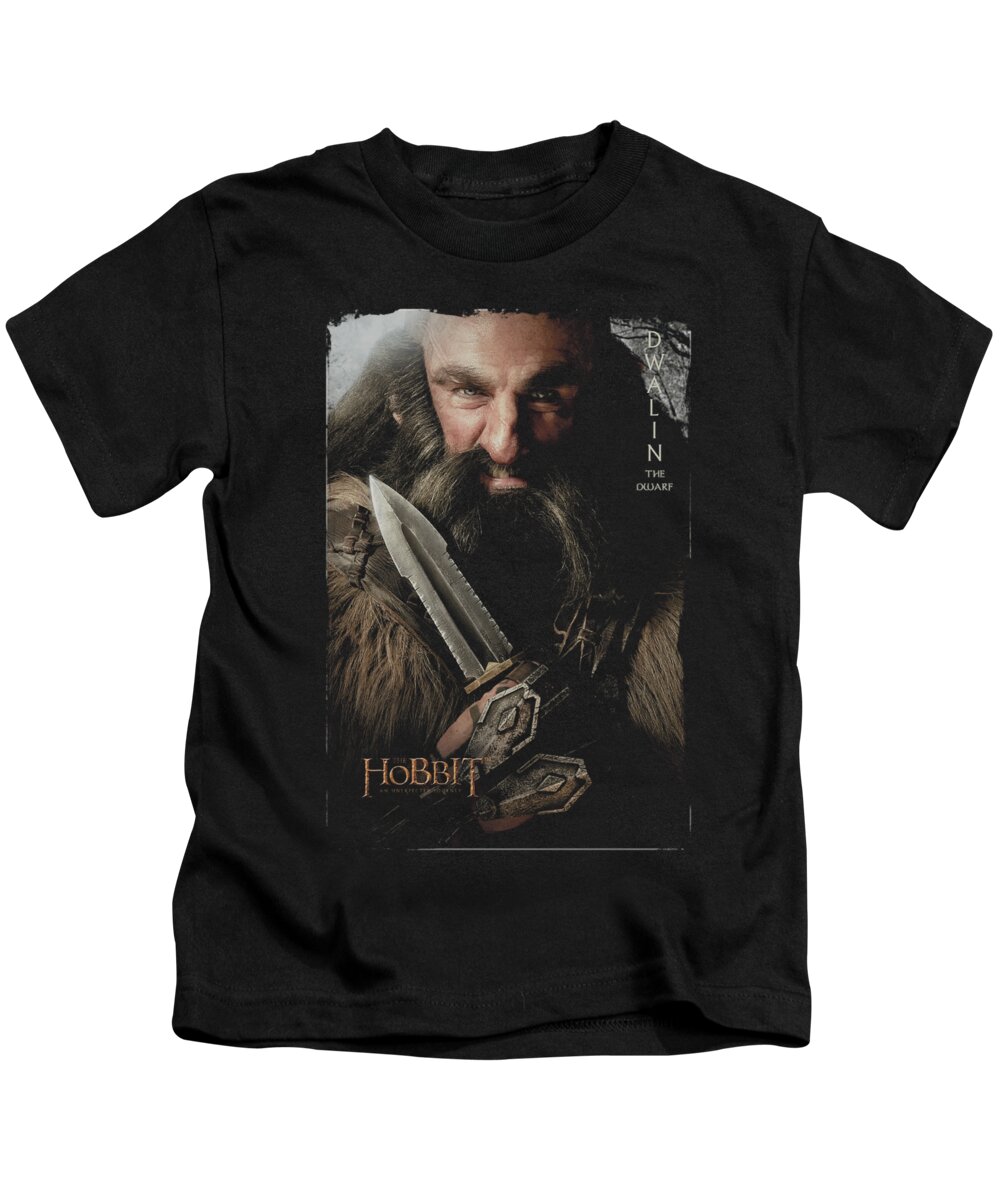 The Hobbit Kids T-Shirt featuring the digital art The Hobbit - Dwalin by Brand A