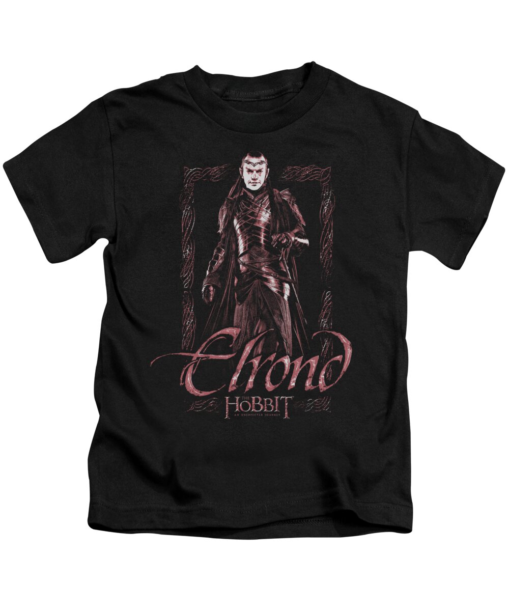  Kids T-Shirt featuring the digital art The Hobbit - Elrond Stare by Brand A