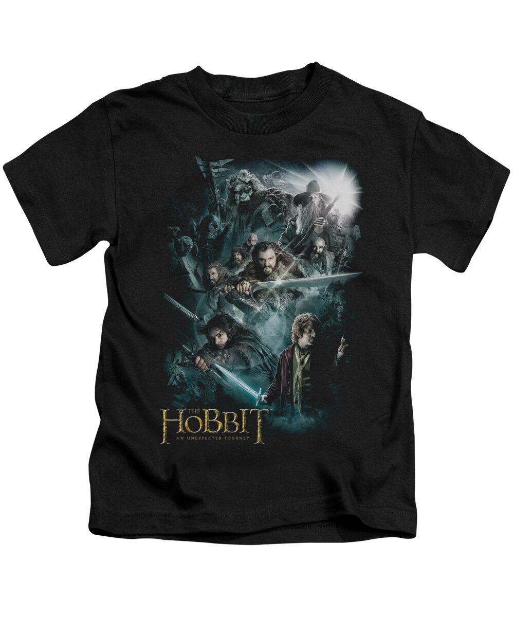 The Hobbit Kids T-Shirt featuring the digital art The Hobbit - Epic Adventure by Brand A