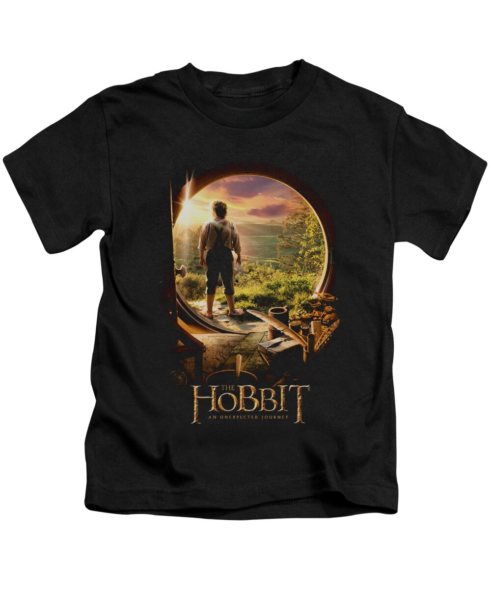  Kids T-Shirt featuring the digital art The Hobbit - Hobbit In Door by Brand A