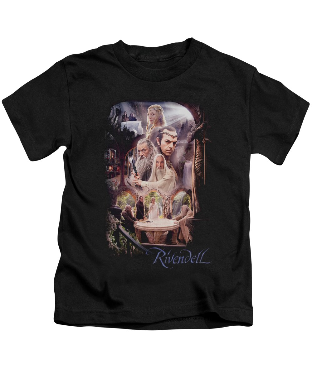  Kids T-Shirt featuring the digital art The Hobbit - Rivendell by Brand A