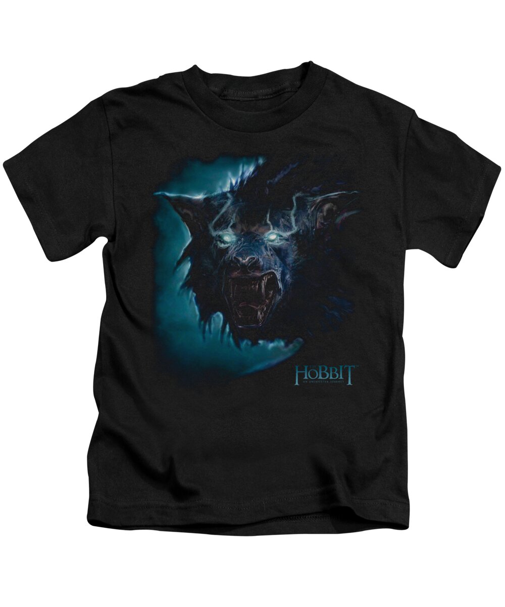  Kids T-Shirt featuring the digital art The Hobbit - Warg by Brand A