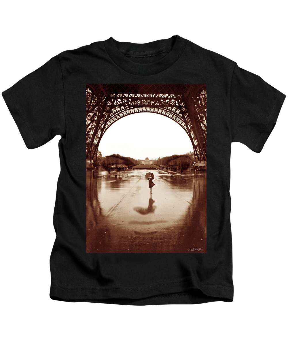 Tour Eiffel Kids T-Shirt featuring the photograph The Other Face Of Paris by Gianni Sarcone